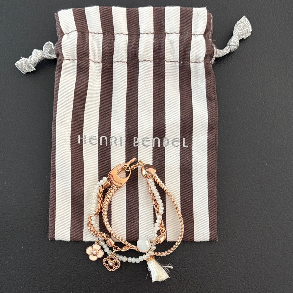 Henri Bendel Rose Gold Charm Bracelet